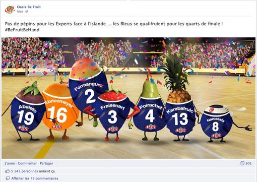 Oasis Facebook Handball