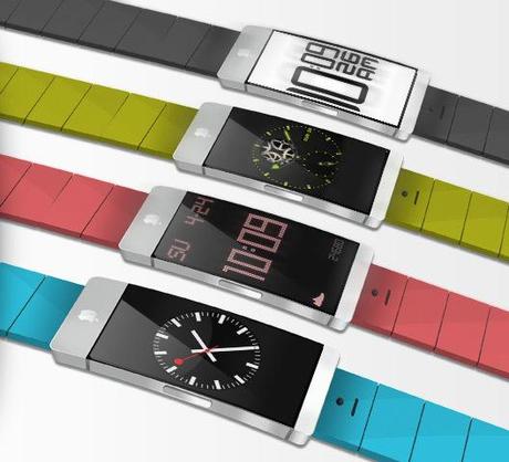 Concept d'une iWatch connectée à votre iPhone...