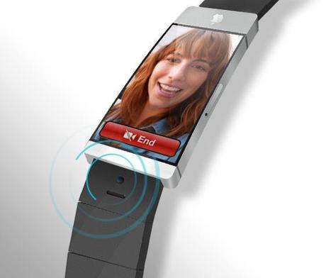 Concept d'une iWatch connectée à votre iPhone...