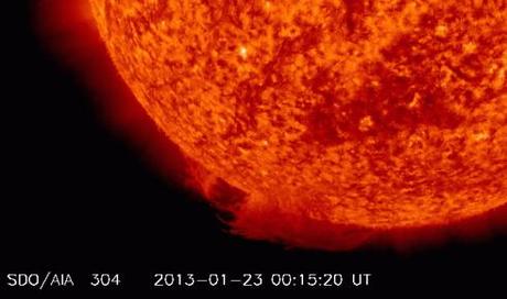 En vidéo, éruption solaire en direction de Mercure Animation de la protubérance (en accéléré)
