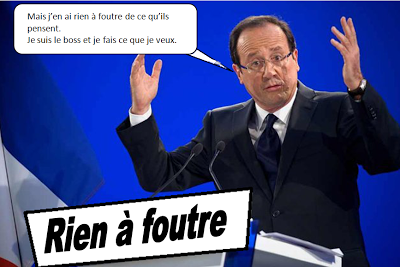Hollande ignore la voix de milliers de Français.