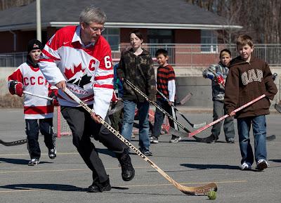 Stephen Harper et le hockey...