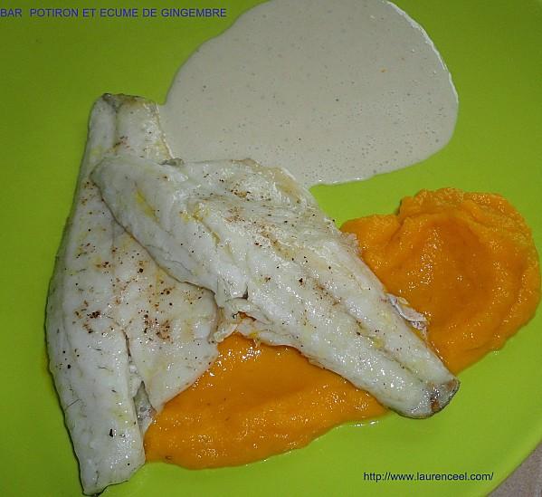 BAR POTIRON ET ECUME DE GINGEMBRE