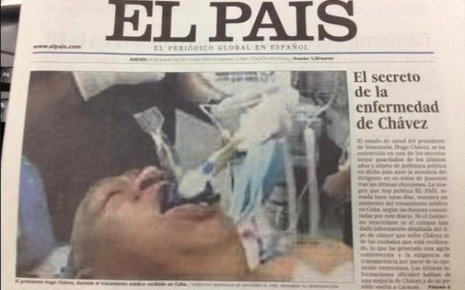 7757281433 la pretendue photo d hugo chavez publiee par le quotidien espagnol el pais La faute professionnelle du journal El Pais, symbole d’une régression du journalisme ?  