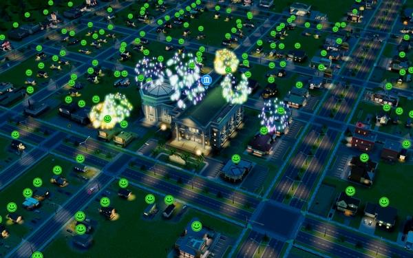 Simcity - Feu d'artifice
