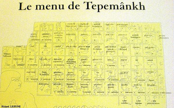 Menu de Tepemânkh - Panneau explicatif