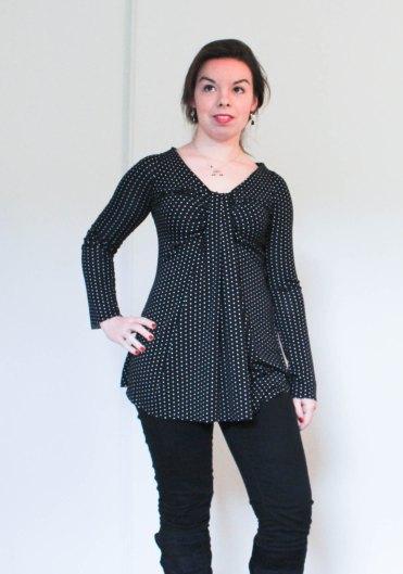 t-shirt noir à pois blancs - les lubies de louise (2 sur 3)