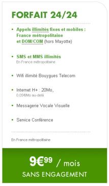 B&You maintient son forfait sans engagement à 9,99 €/mois...