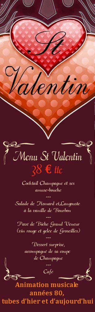Menu Spécial Saint Valentin 2013 au Point Carré