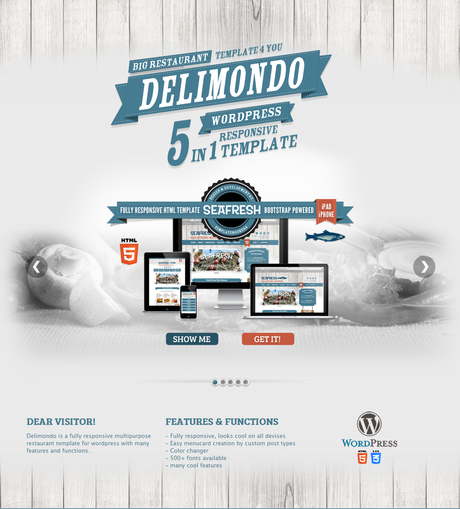 Wordpress Templaate 5 in 1 Delimondo