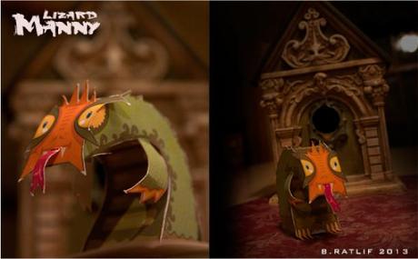 Paper Toy ‘Lizard Manny’ de Bryan Ratlif