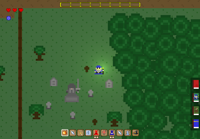 Song of the Myrne: Barre de raccourcis