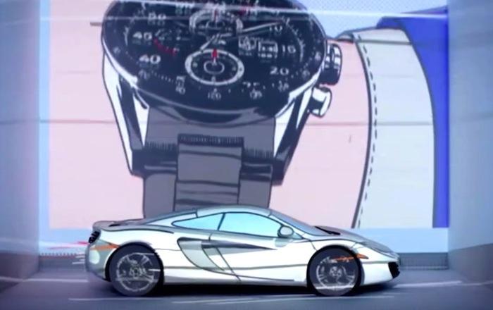 Le mapping des supermafia vj’s pour les 50 ans de la TAG Heuer Carrera