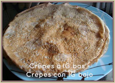 Crêpes à IG bas (farine de blé T150) - Crepes con IG bajo
