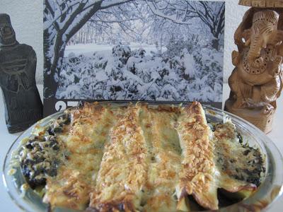 Plat : Cannelloni Chèvre Épinards et Noix