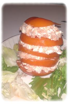 Les recettes d'Emma : Mille-feuilles de tomates au thon #Elo