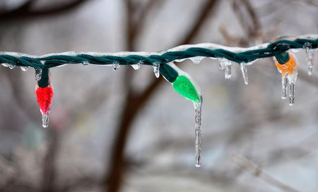 Photos macro du verglas...