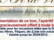 APÉRITIF MAISON OFFERT l'Art Vivre!