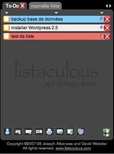 Listaculous, un gestionnaire de tâche simplissime