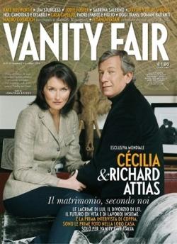 Cécilia Attias et Richard Attias en couverture de Vanity Fair