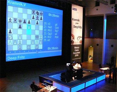 Kramnik contre Deep Fritz 10 - photo Chessbase