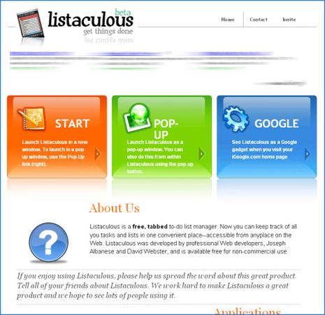 Listaculous gère vos listes en ligne