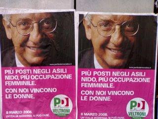 walter veltroni,affiche des élections italiennes, rome, rome en images, italie