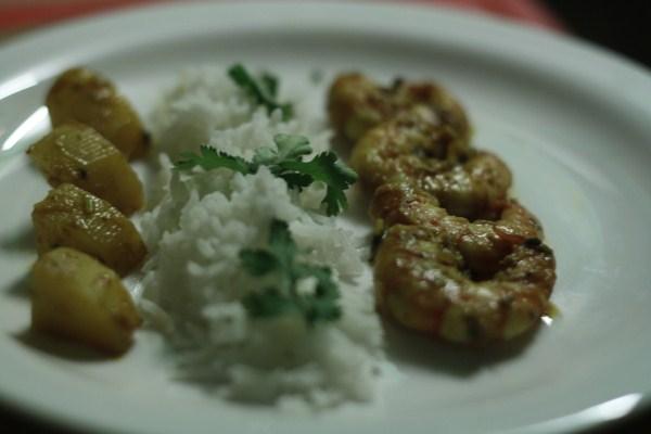 Naga Jolokia crevettes au curry - Naga Jolokia shrimp curry