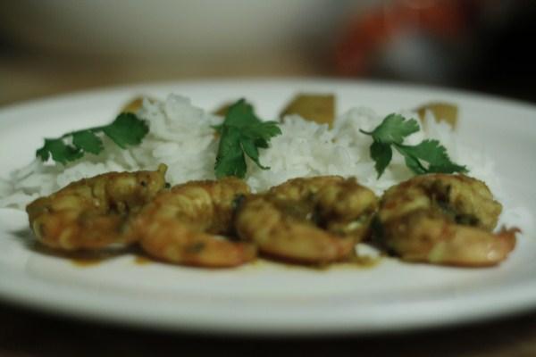 Naga Jolokia crevettes au curry - Naga Jolokia shrimp curry