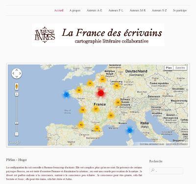 La France des écrivains – Cartographie littéraire collaborative