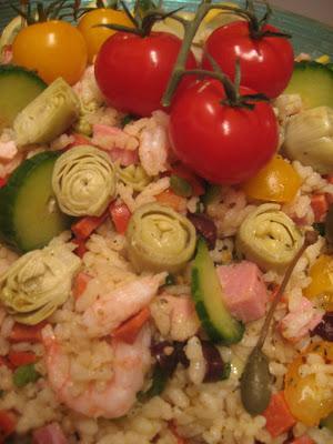 Salade de riz style paëlla