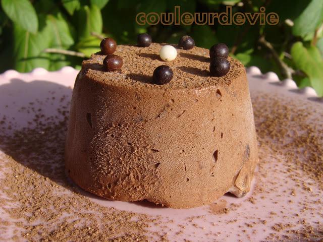 Nougat glacé au chocolat et aux amandes caramélisées