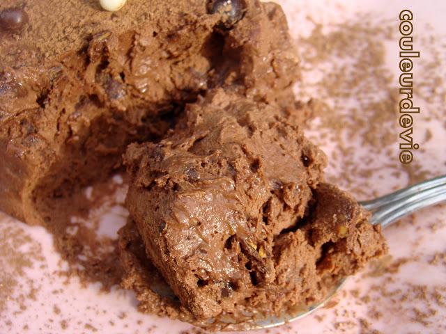 Nougat glacé au chocolat et aux amandes caramélisées