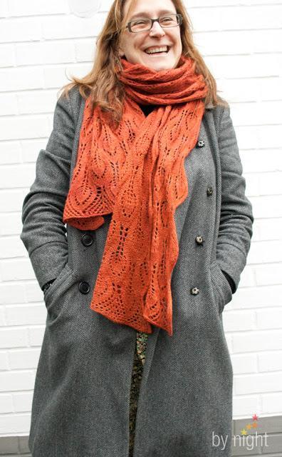 Défi 13 dernière: spring leaves scarf