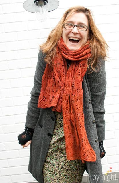 Défi 13 dernière: spring leaves scarf