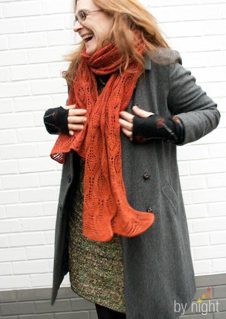 Défi 13 dernière: spring leaves scarf