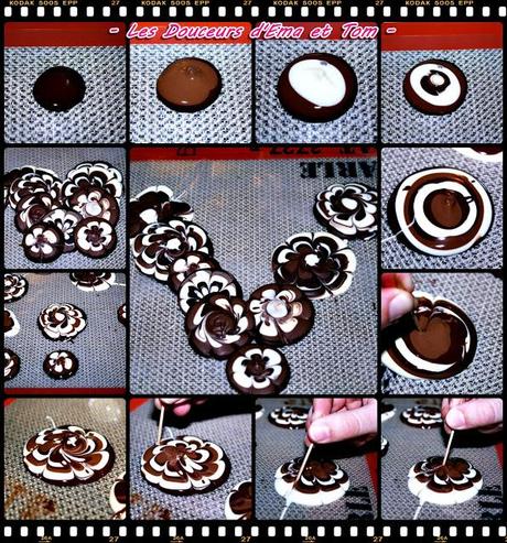Fleurs en chocolat
