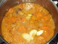 Velouté de potiron et carottes aux marrons