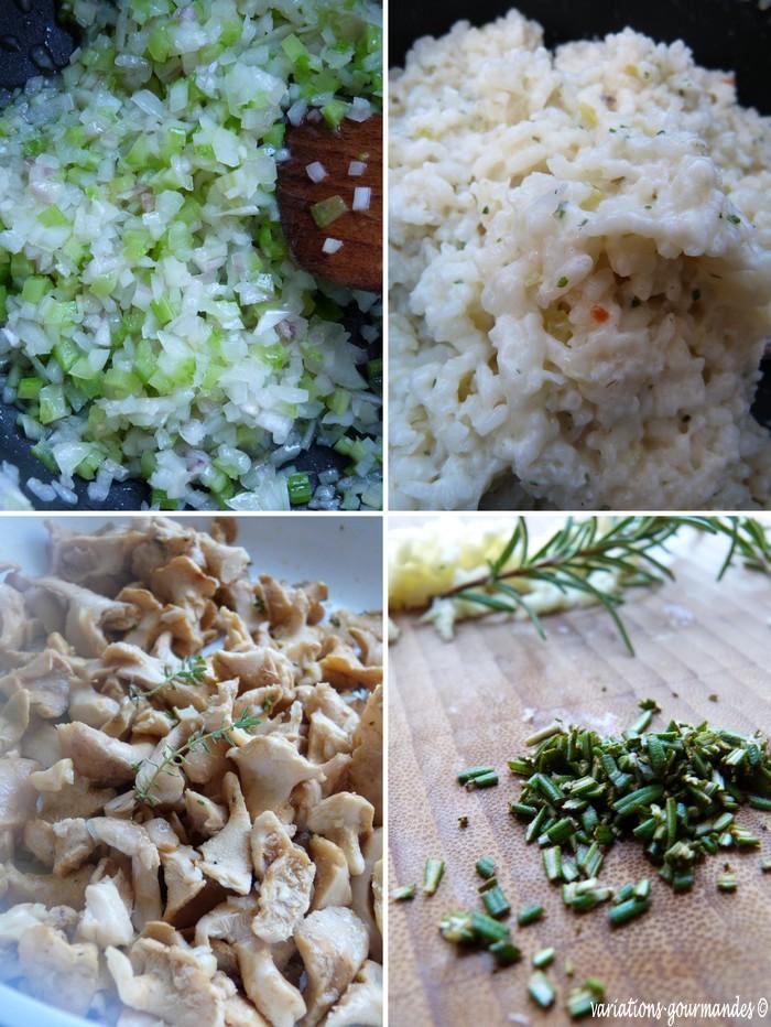 Risotto crémeux aux pieds de mouton et au romarin.