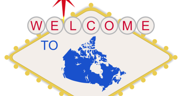 panneau indiquant bienvenue au Canada