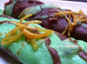 Crêpes lait coco, essence pandanus sirop gingembre