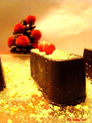 Mini-bûches de Noël au chocolat