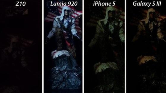 Photos en basse luminosité BB Z10 vs iPhone 5 vs Lumia 920 vs GS3...
