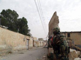 Soldat syrien traquant les terroristes