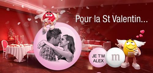 M&ms personnalise pour la saint valentin