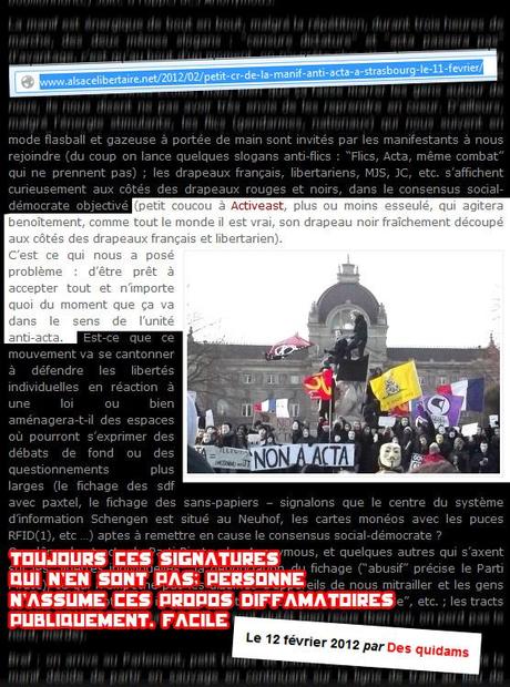 Diffamation de bas étages à l’encontre d’Activeast Diffamation de bas étages à l’encontre d’Activeast