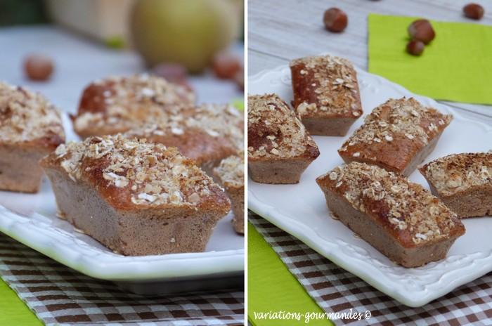 Petits gâteaux très moelleux, au yaourt , à la noisette et ... à la pomme