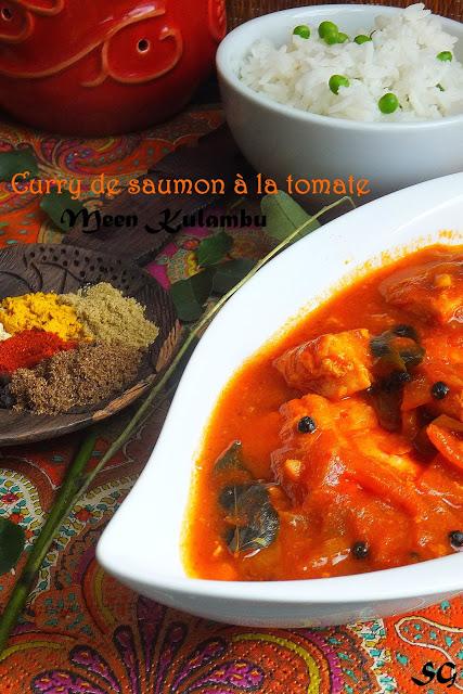 Meen kulambu ou curry de saumon à la tomate