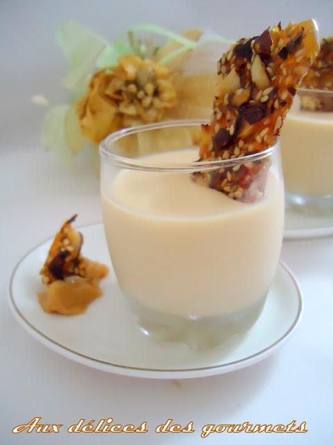 PANNA COTTA DULCE DE LECHE ET NOUGATINE