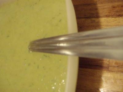 Velouté de petits pois et brocoli à l'aneth de Zoé